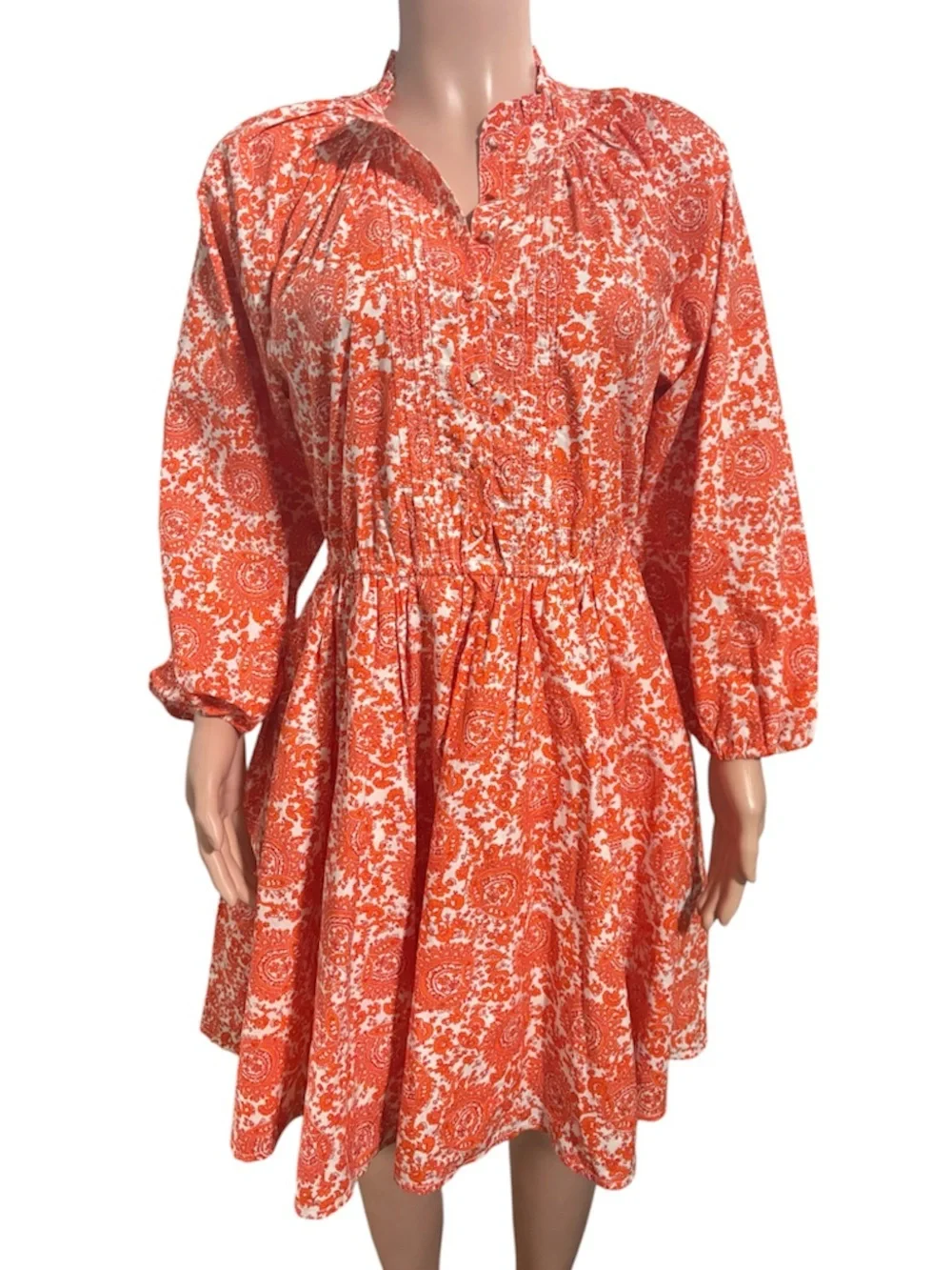 J. CREW Women's Floral Ruffle-collar mini dress
